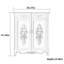 Armoire à chaussures en bois massif sculpté et peint 20 paires-100720505