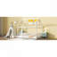 Lit double en bois pleine grandeur avec structure de toit, barrières de sécurité, blanc-1245645667-1245645664
