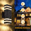 Ensemble de 2 lumières murales d'extérieur Dusk to Dawn avec ampoules DEL 7 W-1194515975