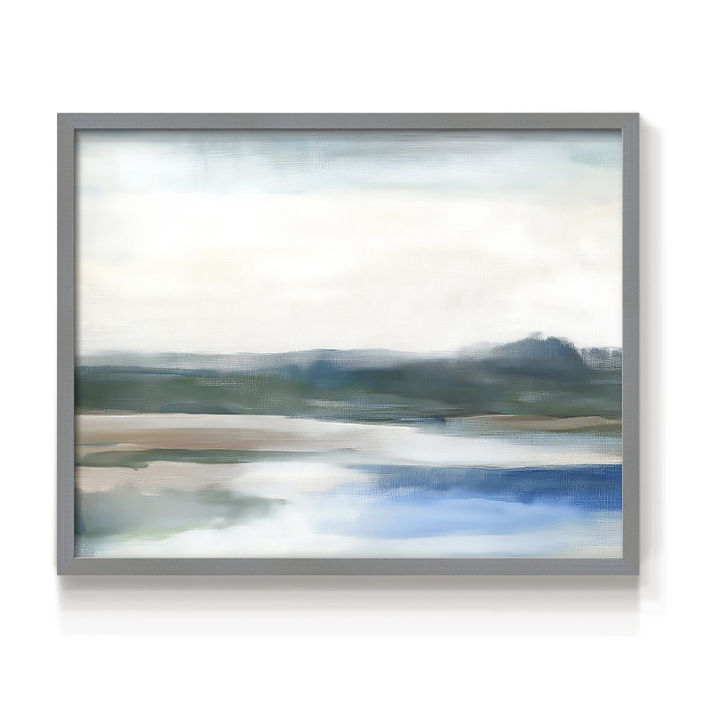 Paysage, série XX, reproduction encadrée, H 8 po x l 10 po, Gris