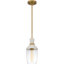 Luminaire suspendu simple en laiton vieilli / moucheté Terrazzo à 1 lumière Rounak