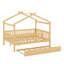 Lit en bois avec couchette