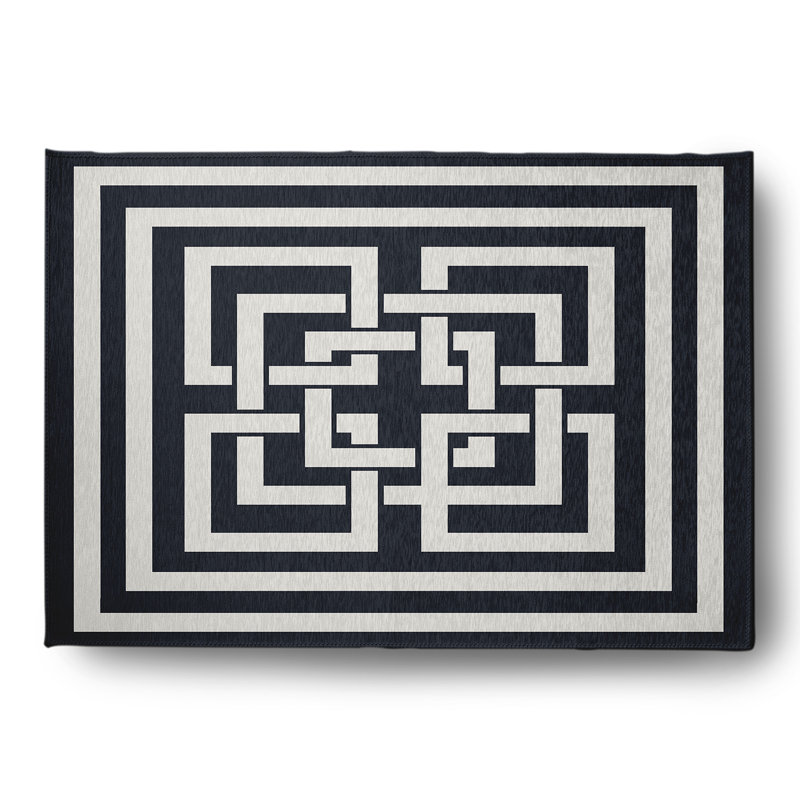 Chenille Geometric Indoor Rug, Rectangle 5' x 7'