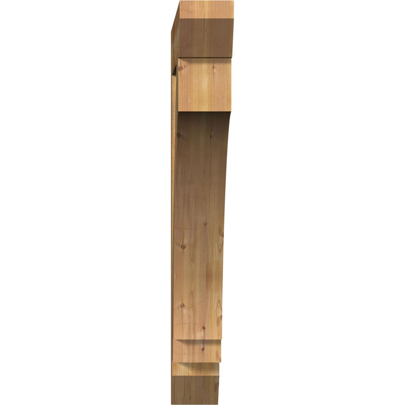 H 6 po x P 6 po Support en bois / corbeau, Cèdre rouge, H 48 po x l 6 po x P 44 po