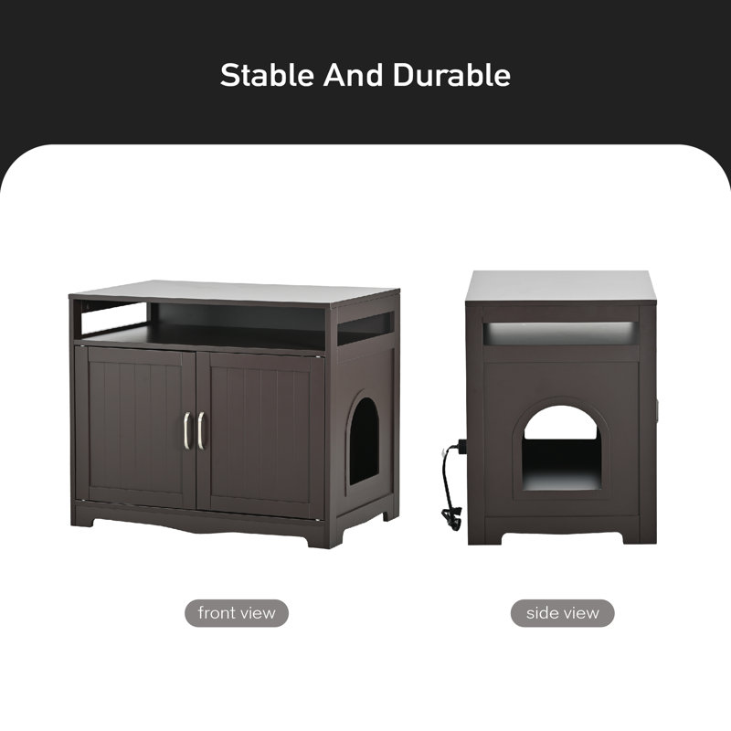 Deleonard Litter Box Enclosure, Esspresso