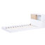 Lit simple pour chambre à coucher avec tête de lit en placage de pin - Finition 2 tons Mid-Century-1315627987