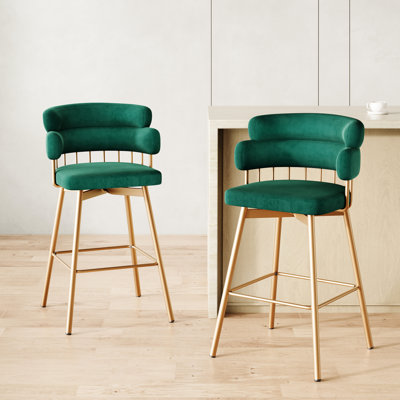26 po de hauteur, 180 pivotants, tabourets de bar, 2, îlot de cuisine, café, pub, structure en fer, matériau, support de 300 lb, glissières en plastique, conception à dossier bas, capacité de poids, fonctionnalité