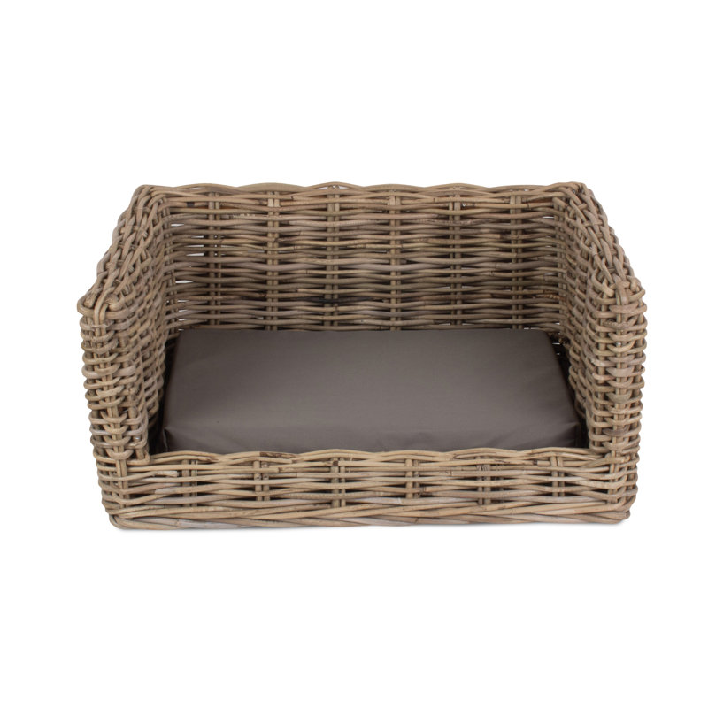 Zahir Luxury Rattan Dog Sofa Bed, Small (56cm W x 46cm D)