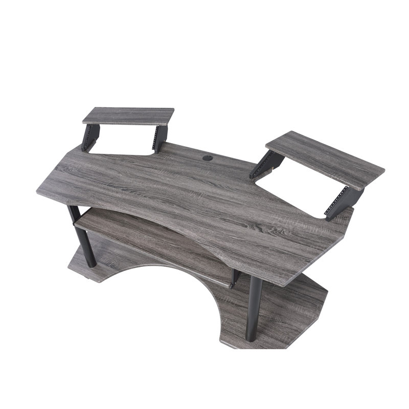 Bureau 71 "Eleazar Music Studio d'enregistrement (sans chaise de bureau), H 37 po x l 71 po x P 40 po, Gris
