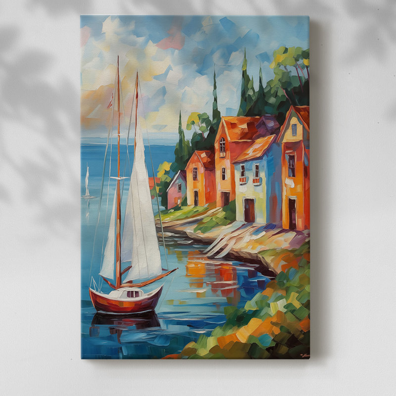 LANDSCAPE-CLV III - Toile tendue avec châssis de qualité supérieure - prête à être accrochée, H 60 po x l 40 po