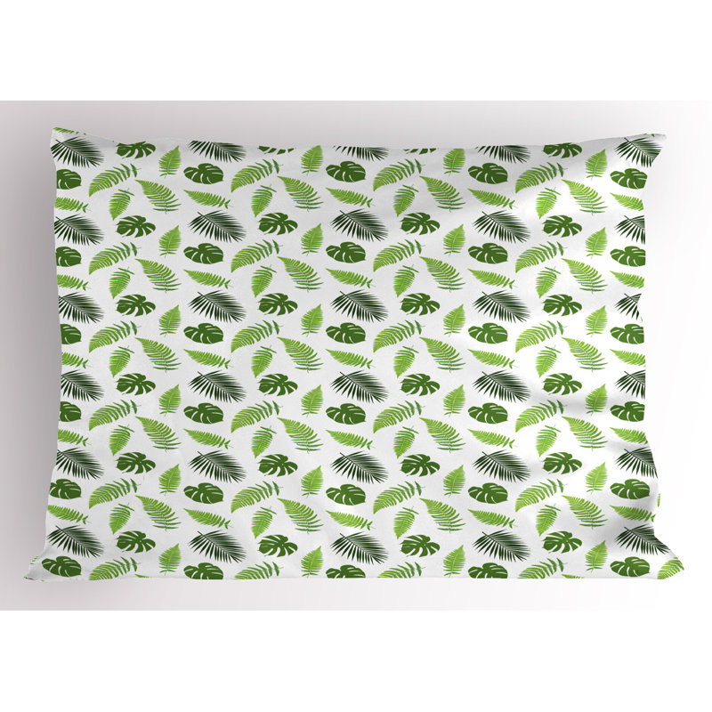 Ensemble de 2 taies décoratives Ambesonne Jungle Leaves Greenery