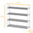  Freestanding 4-Tier Plastic& Metal Tube Shoe Rack
