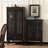 Retro Black Solid Wood Sideboard