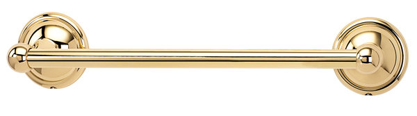 Stiner Double Wall Mounted Towel Bar, Polished Brass