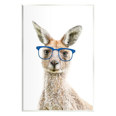 «Au-559-Giclee Kangaroo Blue Hipster Glasses» par Annalisa Latella, impression