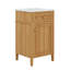 20 Inch Bathroom Vanity With Ceramic Sink Set Combo,Modern Rustic Style Adjustable Shelf Tilt-Out Drawer