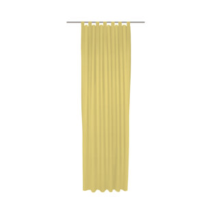 Uni Collection Light 100% Cotton Opaque Tab Top Single Curtain Panel
