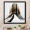 «Black and Gold Cubic Expression V», impression sur toile