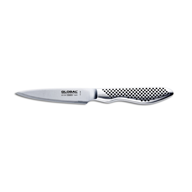 Global Classic Magnetic Easel 3 Piece Knife Set With Sharpener - Black