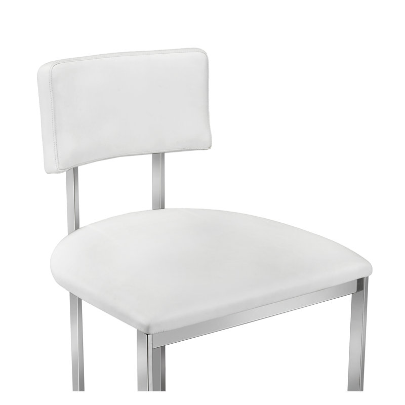 Landon Upholstered Stool with Metal Frame, Counter Stool (26" Seat Height), Antique Bronze, Cream Latte