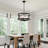 4-Light 20 inch Dimmable Farmhouse Drum Chandelier with Cylinder Glass Shade, Convertible Semi-Flush Mount Light-651278902