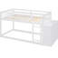 Lit superposé simple en bois massif - Blanc avec amplement de rangement 4 tiroirs et 3 tablettes pour la chambre à coucher-543608472-543608474