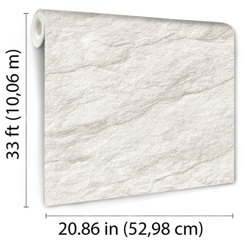 Papier peint luxueux Stone Serenity, Gris clair