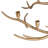 Decorative Candle Holder, Tree Branch Design, Rose Gold Metal, 31 Inch