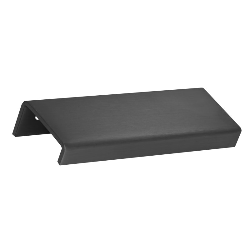 Modern Cabinet Finger Edge Pull, Polished Stainless Steel, 11 13/16"