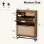 Armoire de rangement pour chaussures 16 paires avec 2 tiroirs rabattables et 2 tiroirs de rangement-297777534