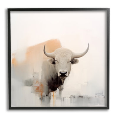 Az-101-Framed " Abstract Country Cattle " by Irena Orlov