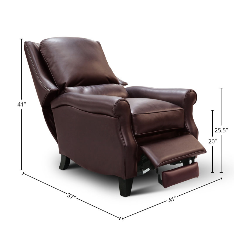 Fauteuil inclinable manuel 100% cuir Adriana