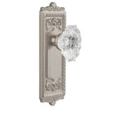 Grandeur Windsor Plate Double Dummy with Biarritz Crystal Door Knob