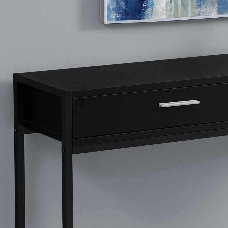Console étroite avec structure en métal, Noir, noir, noir, noir