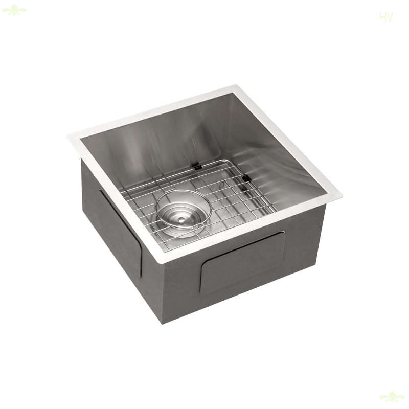 Évier de cuisine encastrable 13 po - 13 po x 15 po x 9 po - Évier de cuisine encastrable en acier inoxydable de calibre 18 et profond 9 pouces