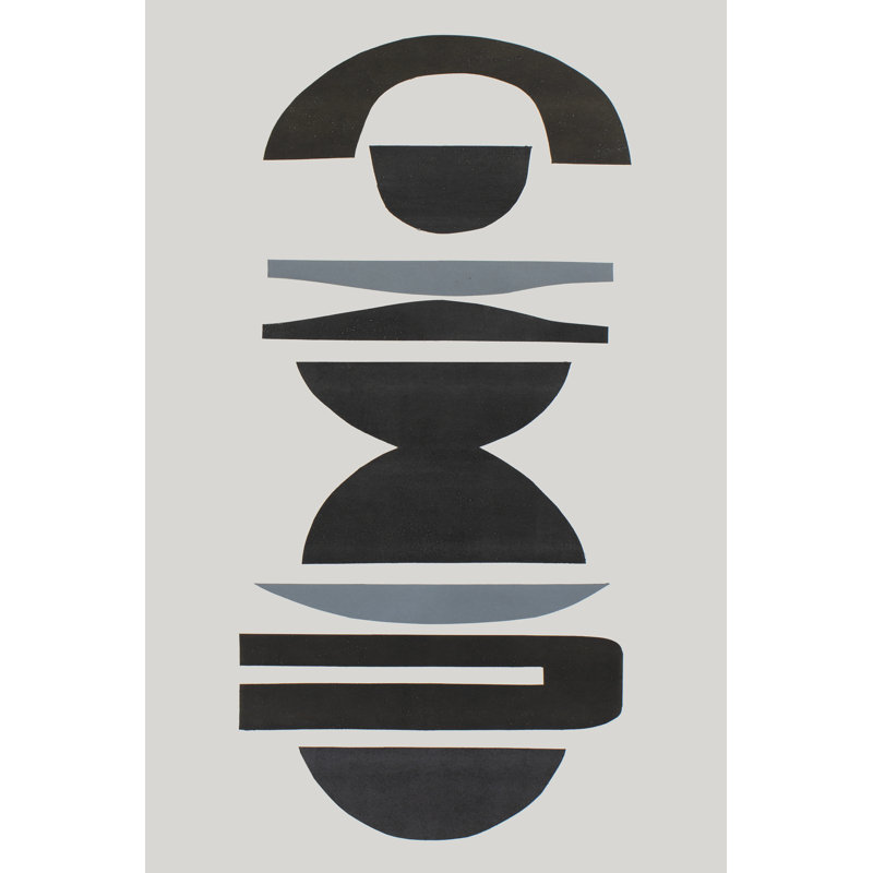 Neutral Totems IV by Rob Delamater - Wrapped Canvas Print, 30cm H x 20cm W