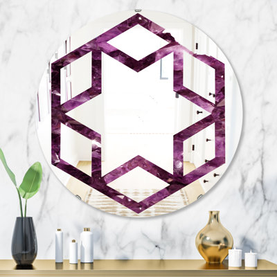 Miroir mural Hexagon Star Gems