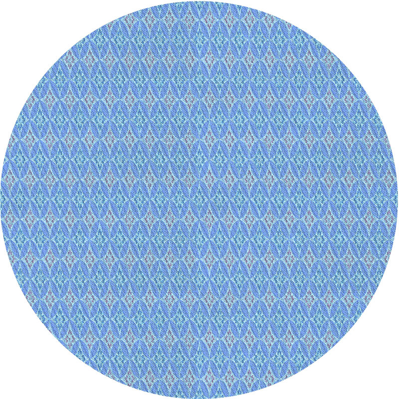 Chenille Geometric Indoor Rug, Round 8'