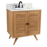 Harper 30" Single Bathroom Vanity with Carrara Marble Top
