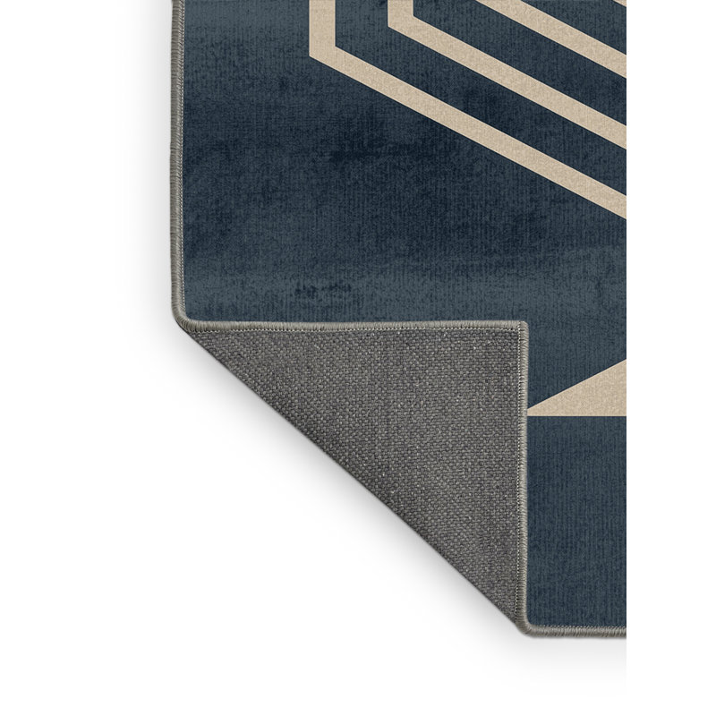 Soft Plush Feuerstein Hanukkah Modern & Contemporary Abstract Area Rug in Gray – Gray Binding, 2x5