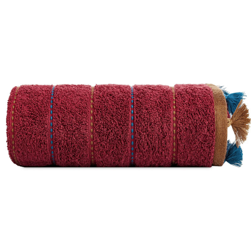 Contrast Midweight Jacquard Bath Towel