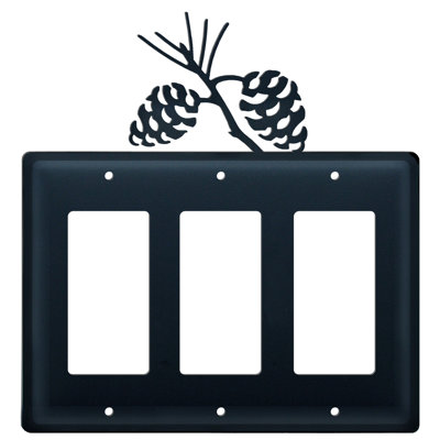 Pinecone 3-Gang Rocker Wall Plate