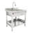 Freestanding Commercial Restaurant Kitchen Sink With Pull-Out Faucet