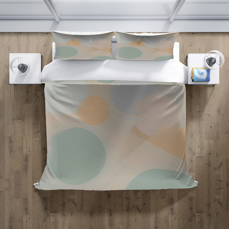 Polyester Abstract Duvet Cover, King Duvet Cover + 2 King Shams