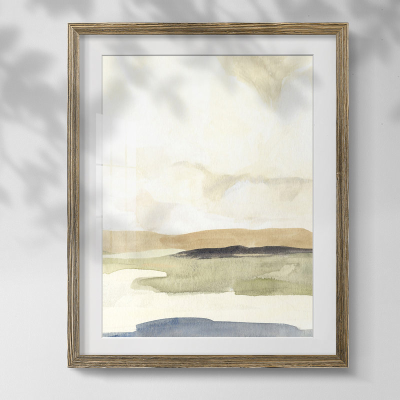 Eba Slate Mouvement II, reproduction d'art sur toile, Papier avec cadre noyer, Blanc, H 20 po x l 16 po