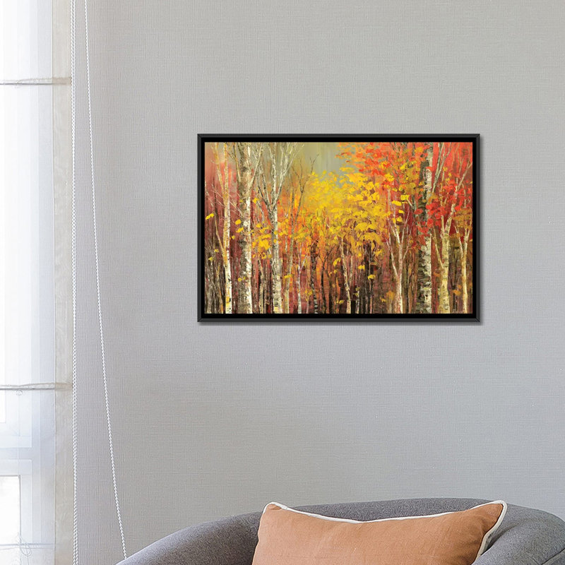 " Tangled Colours " by Tatiana Iliina, 18" H x 26" W x 1.5" D, Black Framed Canvas, No Mat