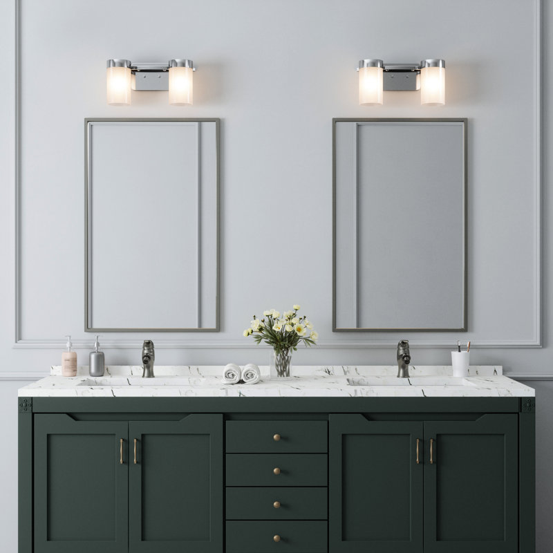Éclairage de meuble-lavabo à intensité variable Gioele, Chrome, 2