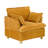 Upholstered Sofa With Ottoman And Throw Pillows-1939312462