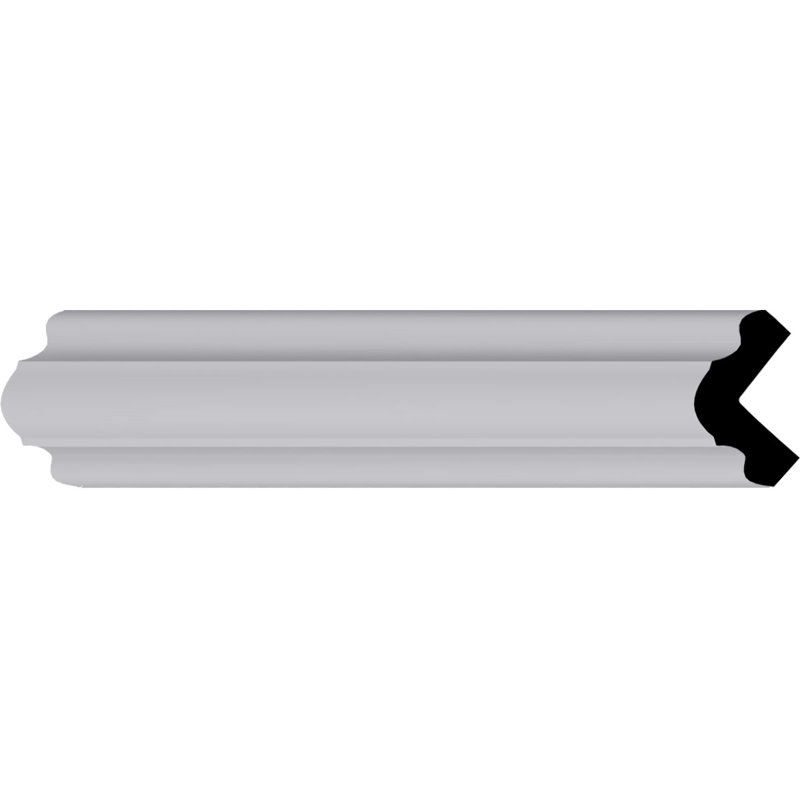 1 1/2"H x 1 1/2"P x 2 1/8"F x 94 1/2"L Bradford Smooth Corner Moulding