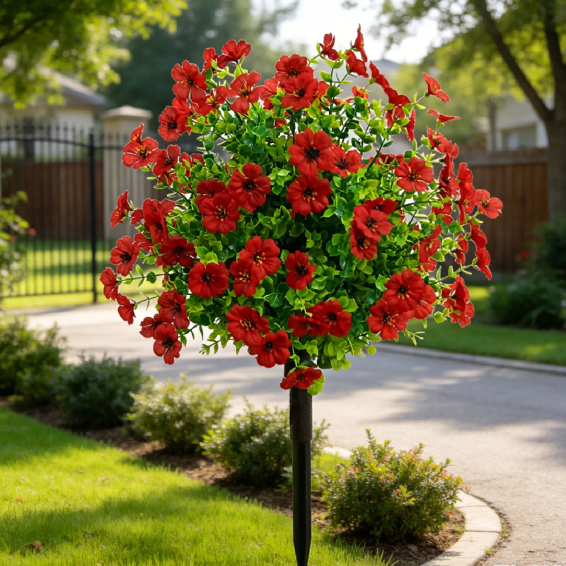 Fleurs artificielles d'extérieur avec piquets, B4